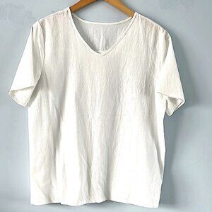 Linen White Women's Top